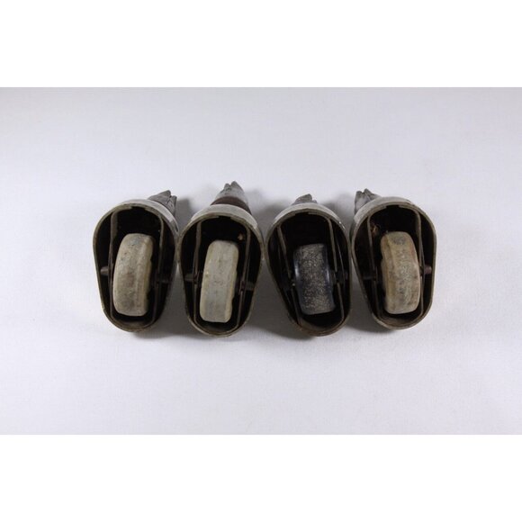 Vintage art deco caster wheels, mcm reclaimed office chair swivel casters - Picture 7 of 8